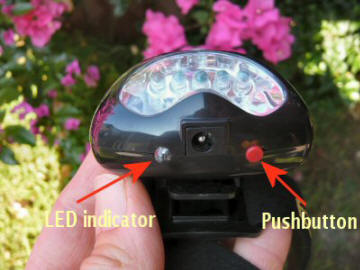 EL8 Solar Energy Headlamp LED Indicator Pushbutton